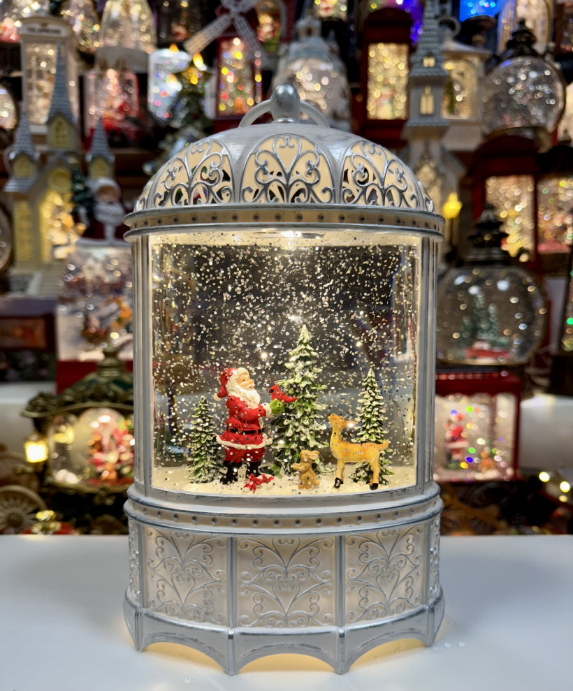 Lampion świąteczny. Grający. Wysokość 24cm