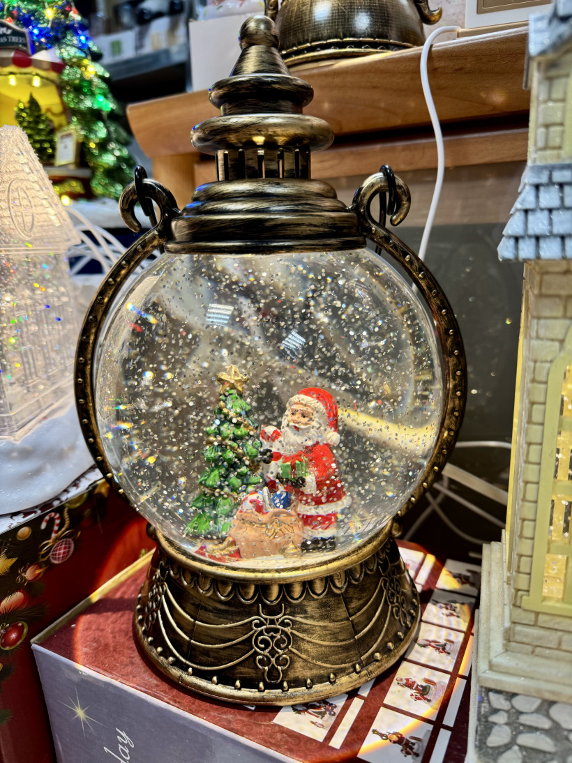 Lampion świąteczny kula duża. Pozytywka grająca. Wysokość 25cm