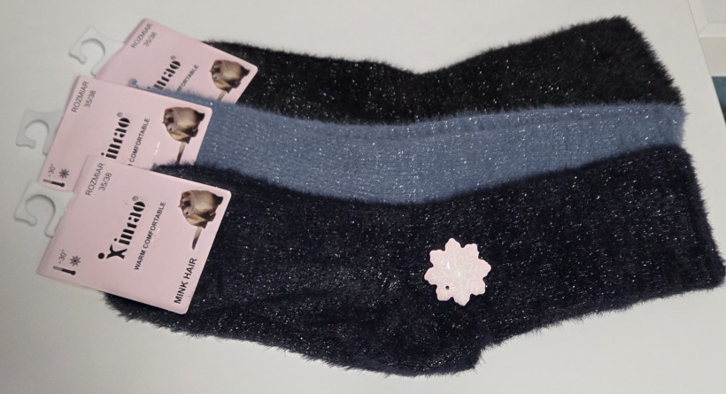 Skarpetki damskie z norek błysk