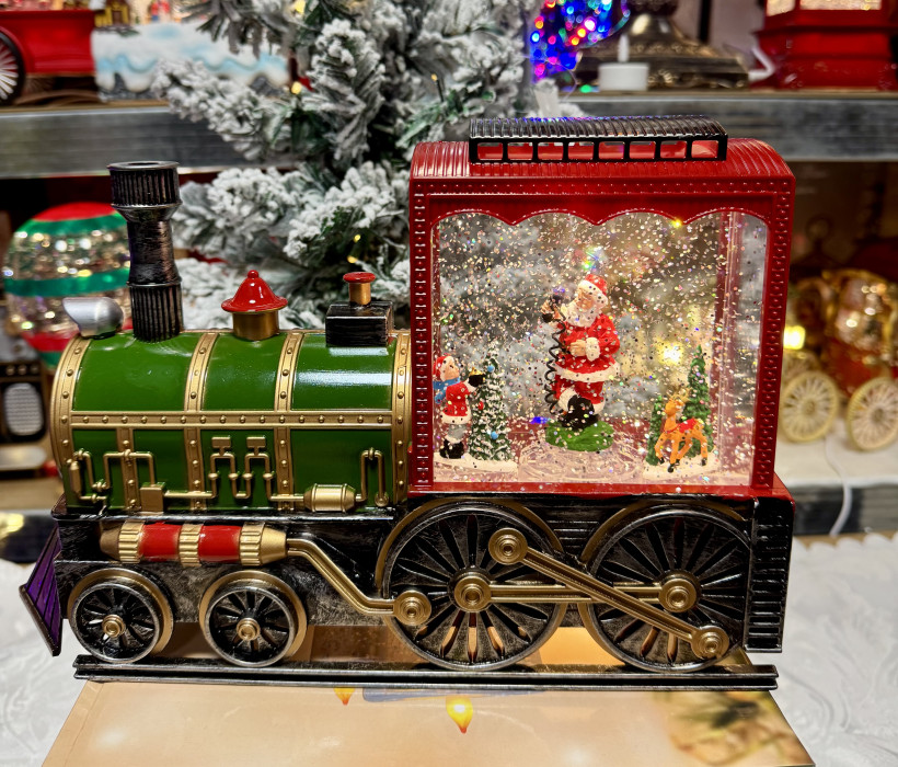 Lampion świąteczny. Pociąg duży. Pozytywka grająca. Wysokość 20cm