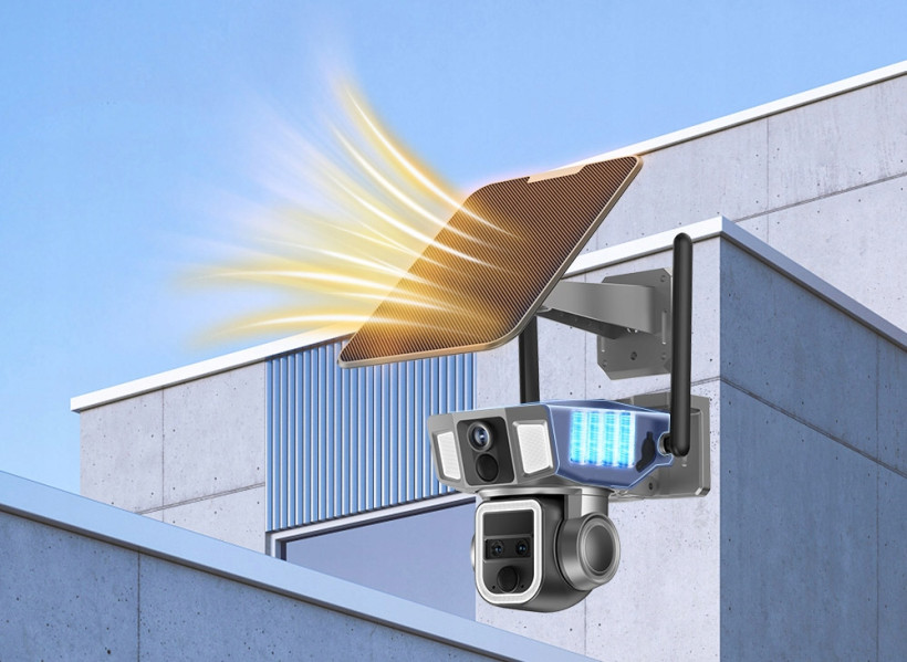 KAMERA OBROTOWA 4MP 2xOBIEKTYW 4G LTE WIFI MONITORING PANEL SOLARNY BATERIA