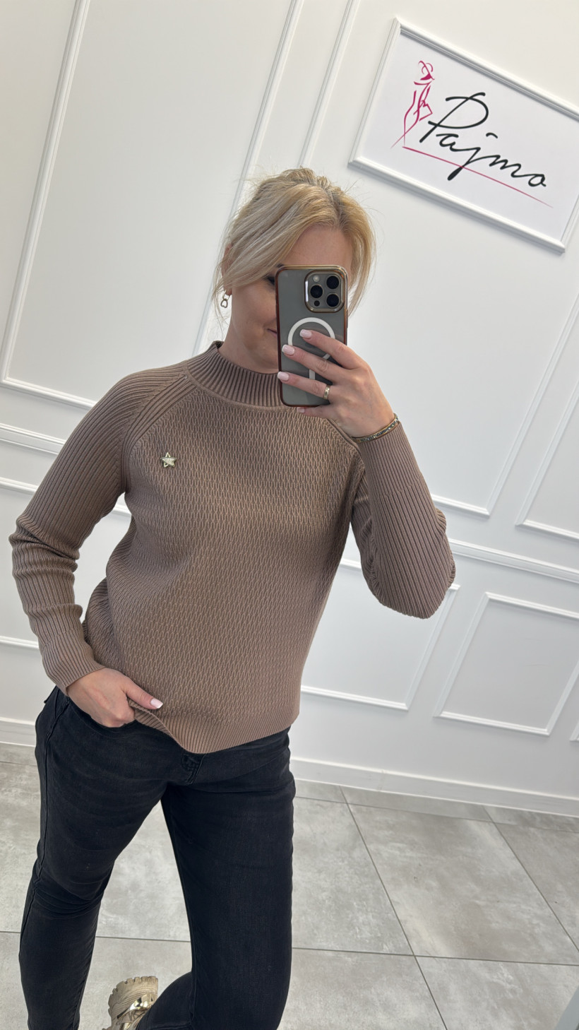Sweter broszka gwiazda 14081