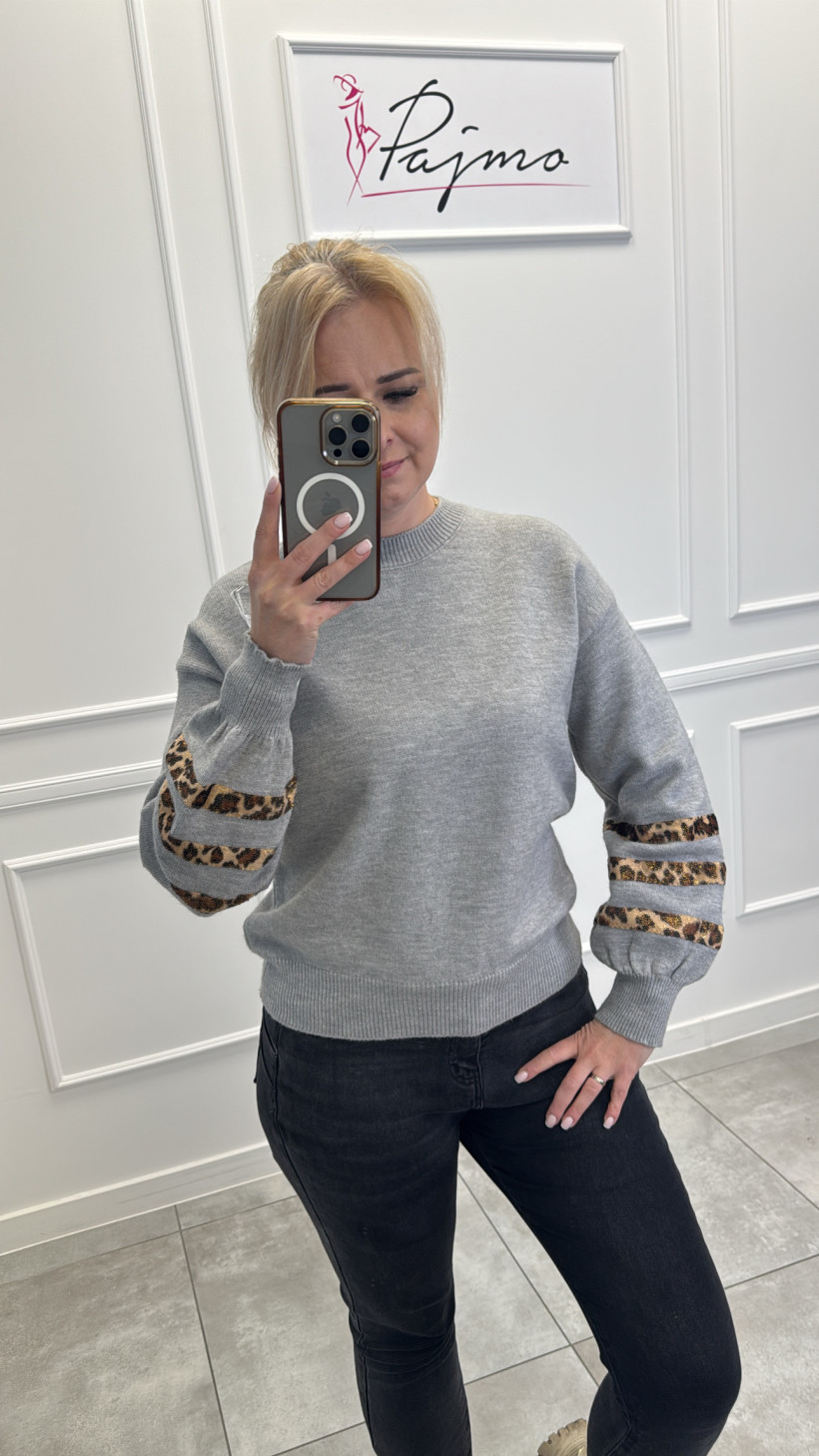 Sweter rękawy pantera 14080