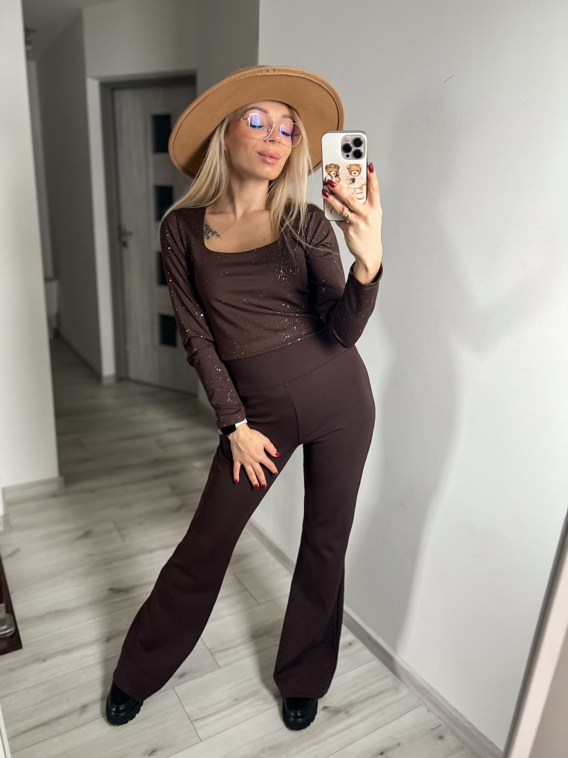 Leginsy prązek ocieplane H5868