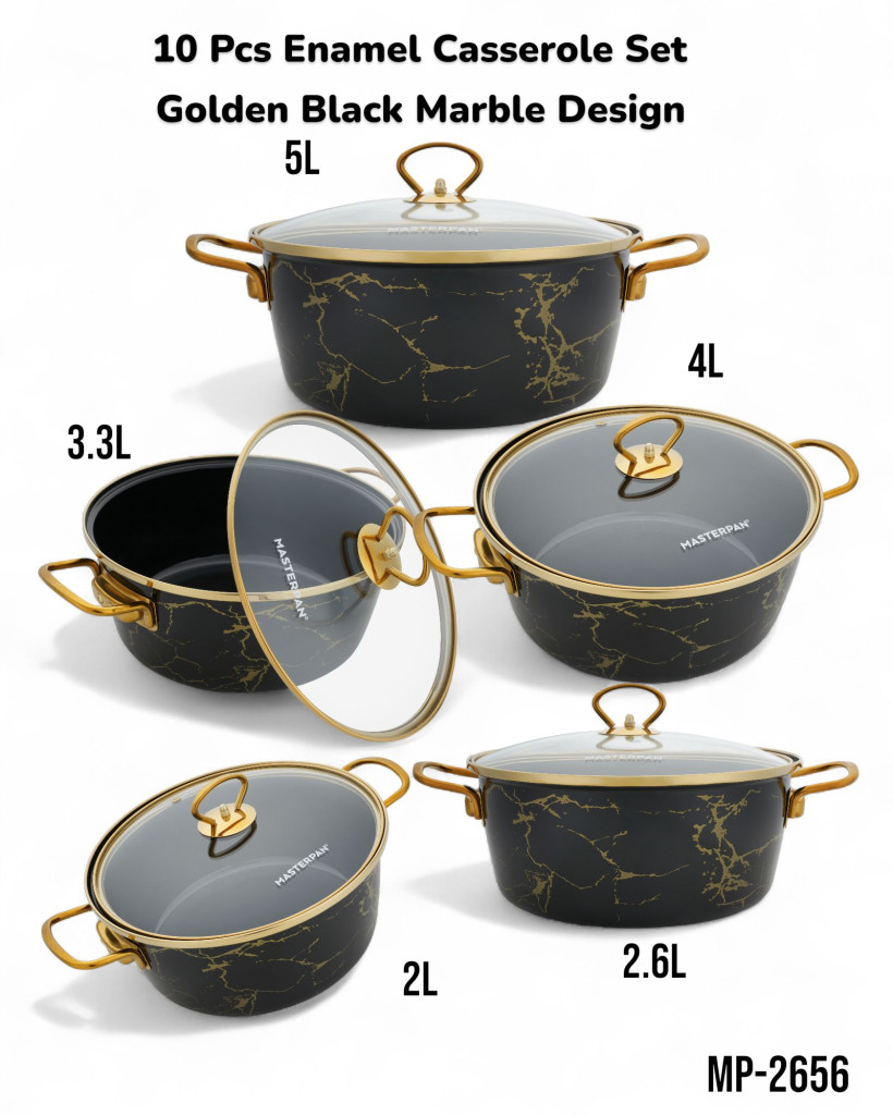 10-częściowy zestaw garnków emaliowanych - MP-2656