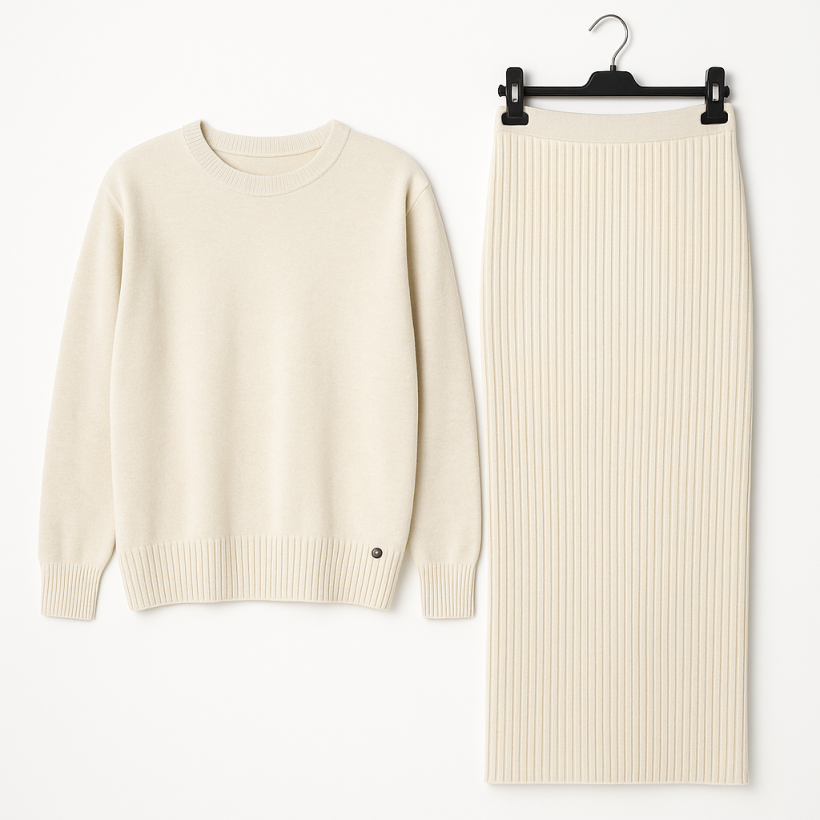 Komplet beżowy 1865