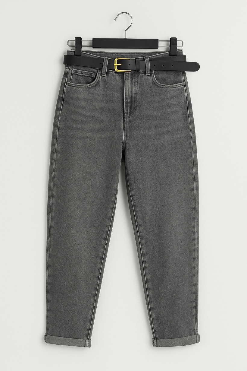 Spodnie mom fit ciemne 1600