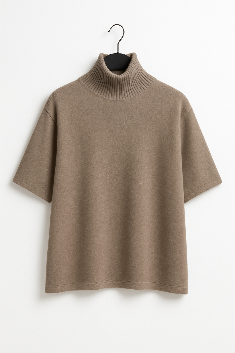 Sweter półgolf beż 1686