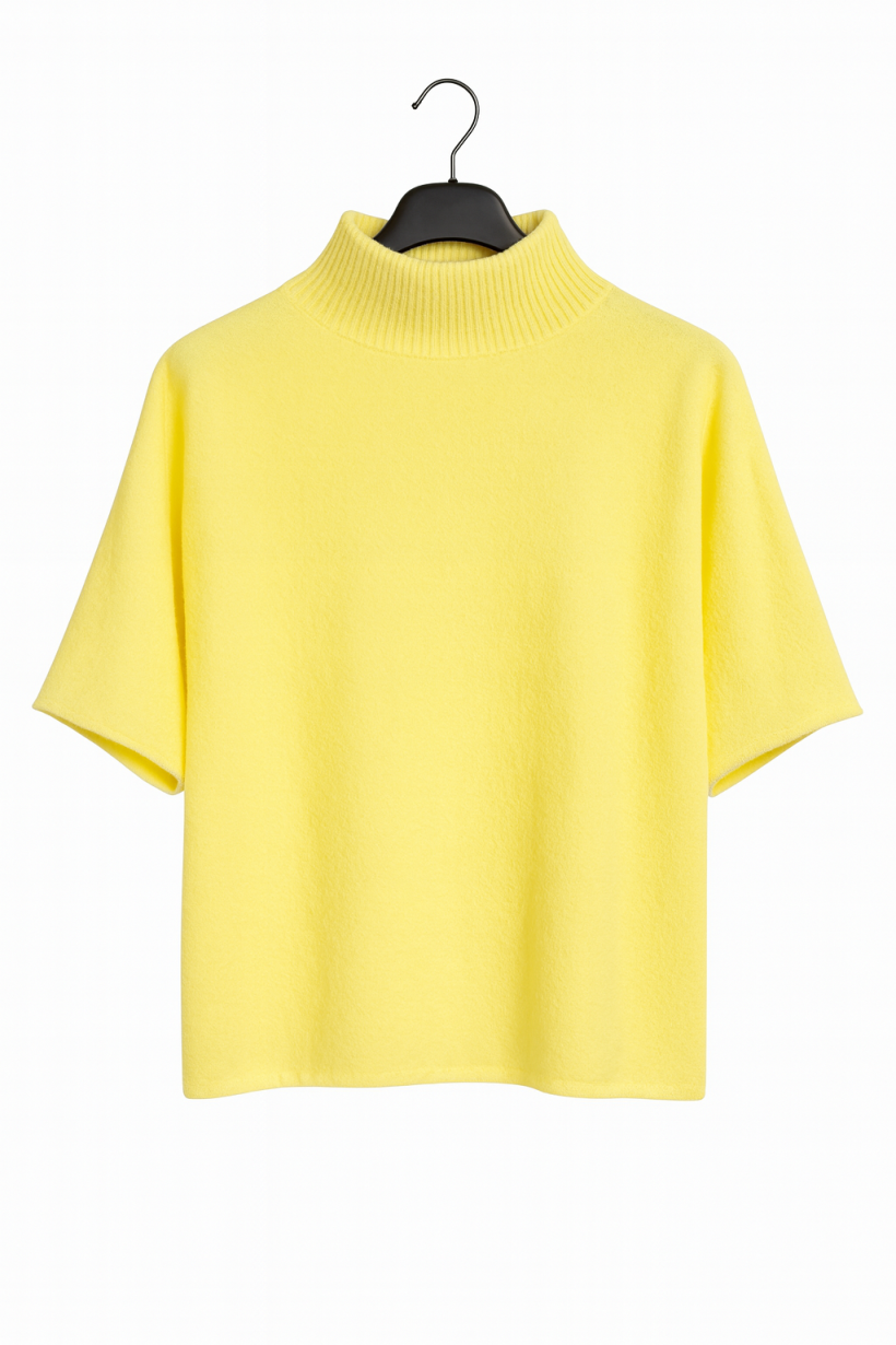 Sweter półgolf żółty 1686