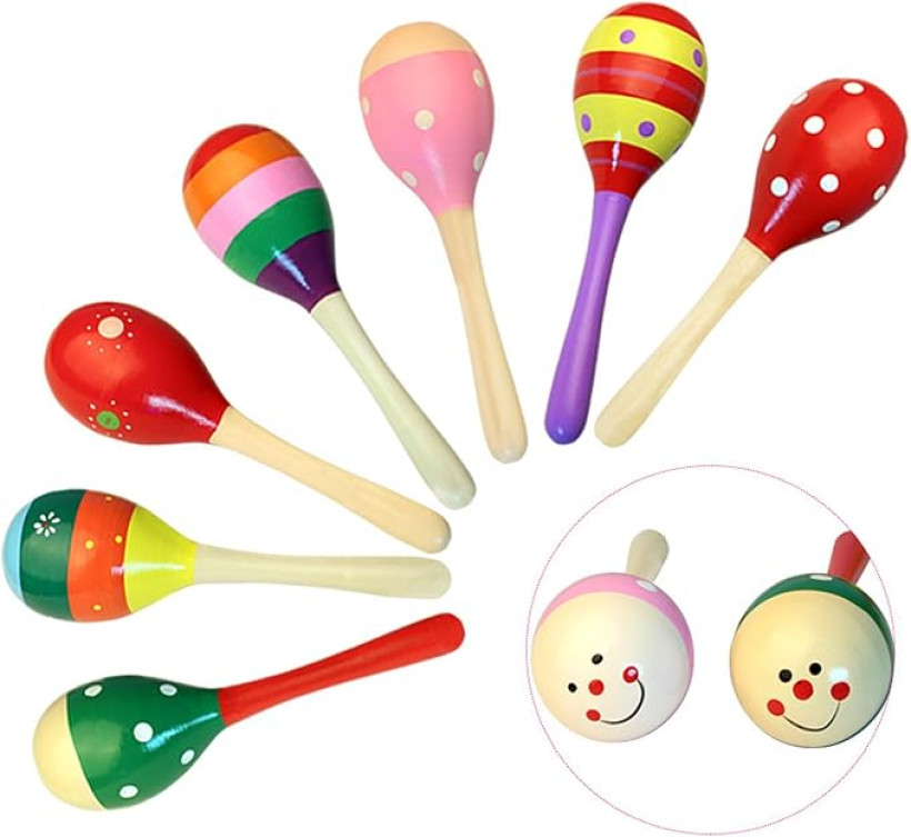 2 sztuki Grzechotki z Drewna, Drewnianych Marakasów