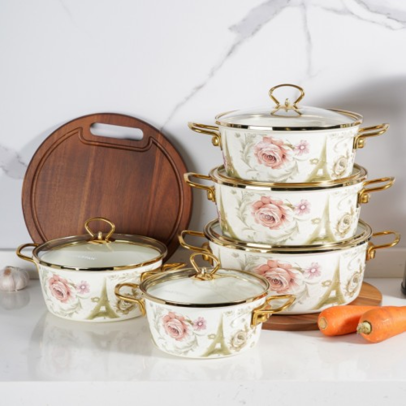 10-częściowy zestaw garnków emaliowanych - MP-2658