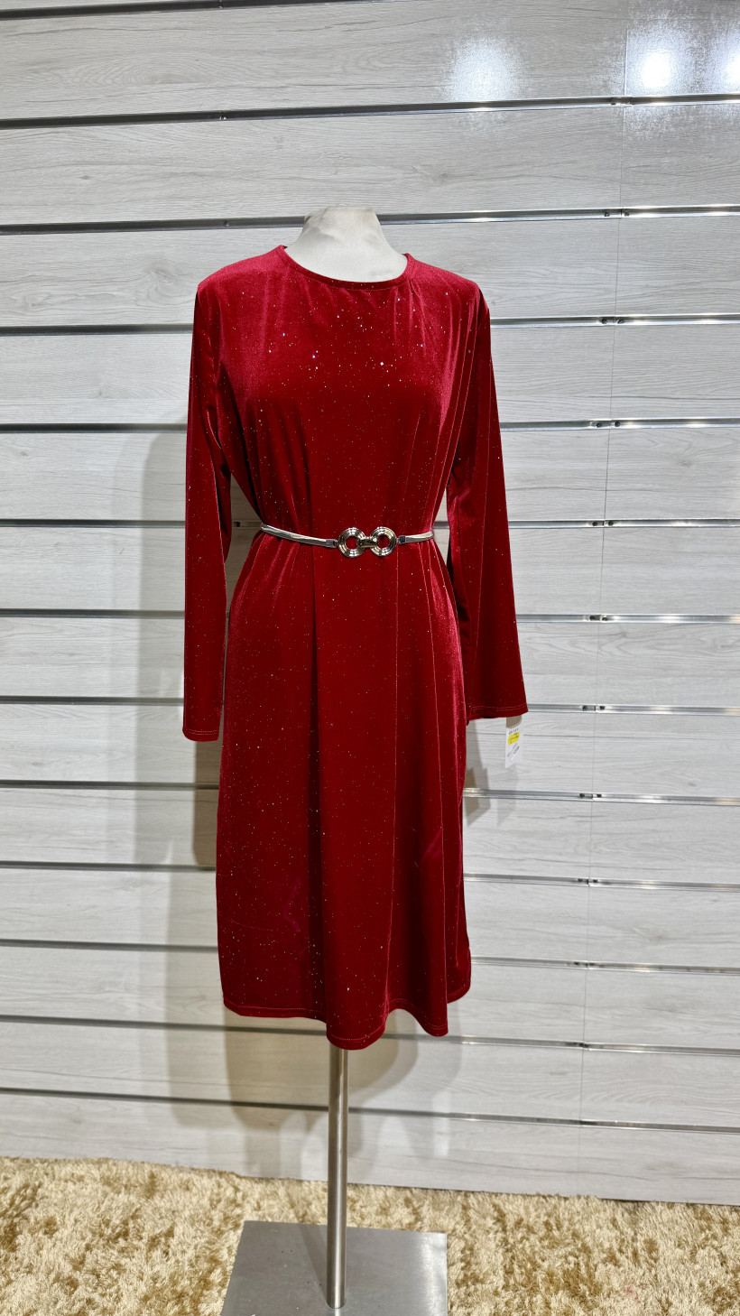 VESTIDO CAMURÇA BRILHANTE