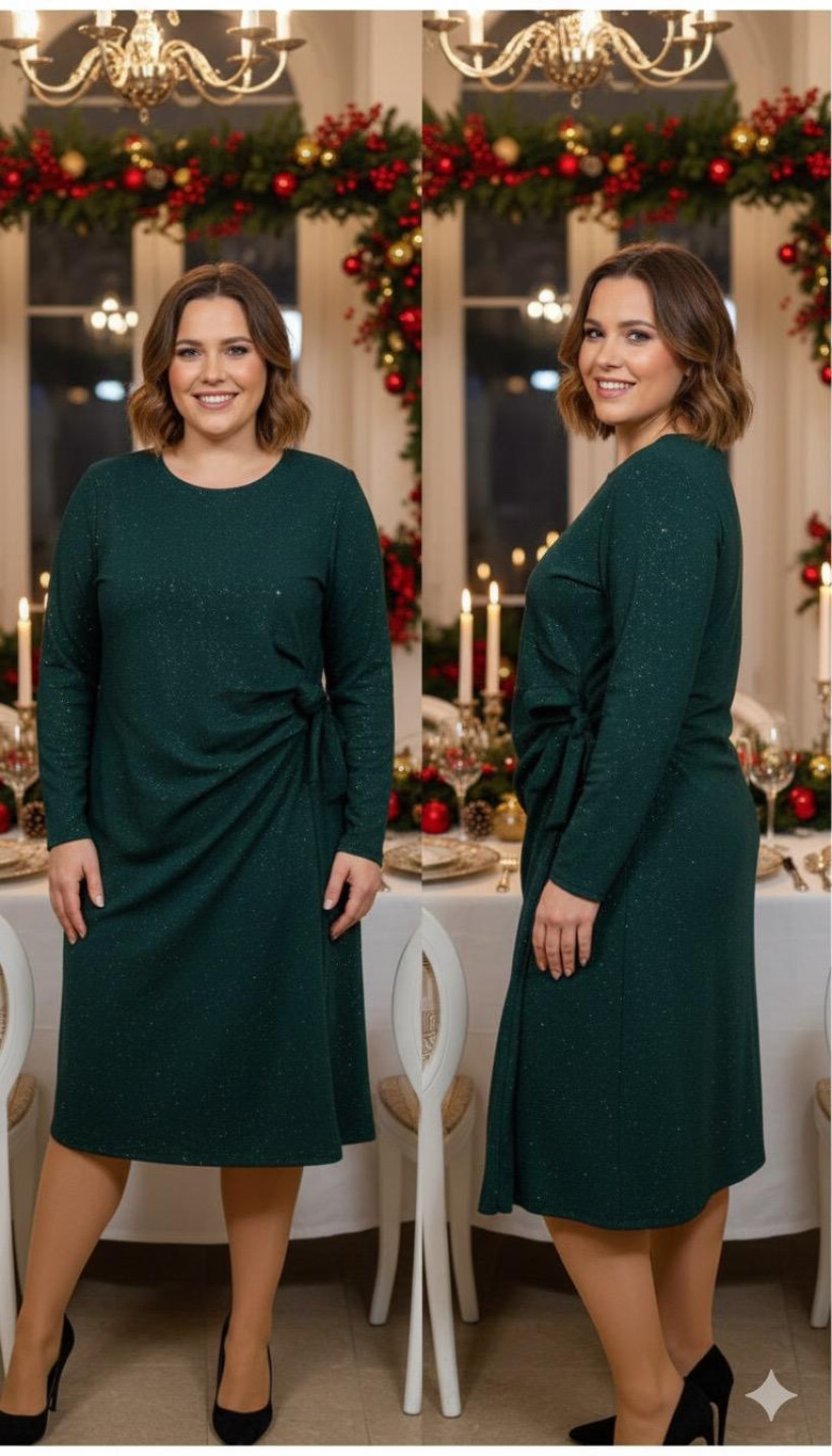VESTIDO BRILHANTE LAÇO CINTURA