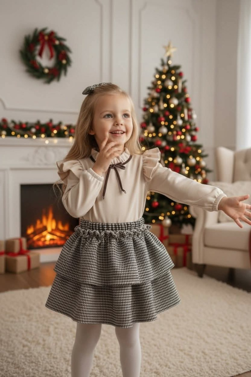 Bluzka beż z wstążeczką Zula