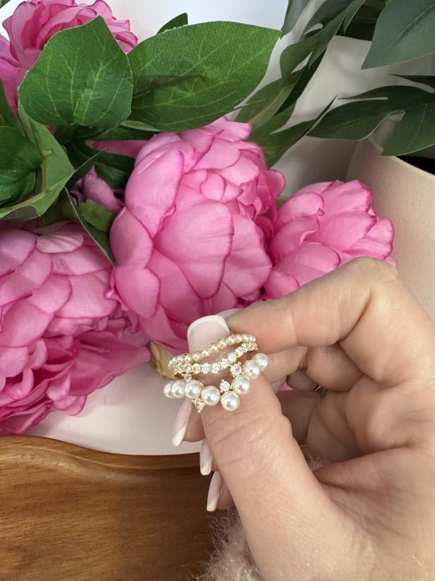 Pierścionek perełki 14098 C