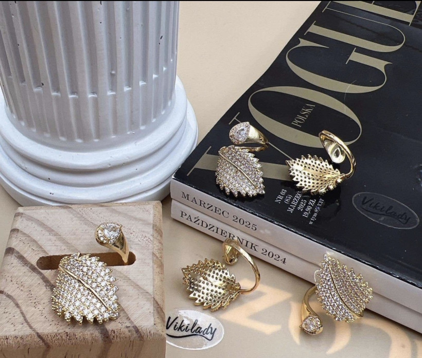 Pierścionek listek 14098 E