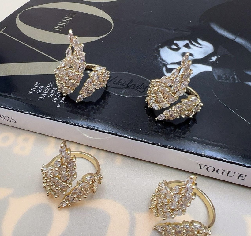 Pierścionek skrzydła 14098 G