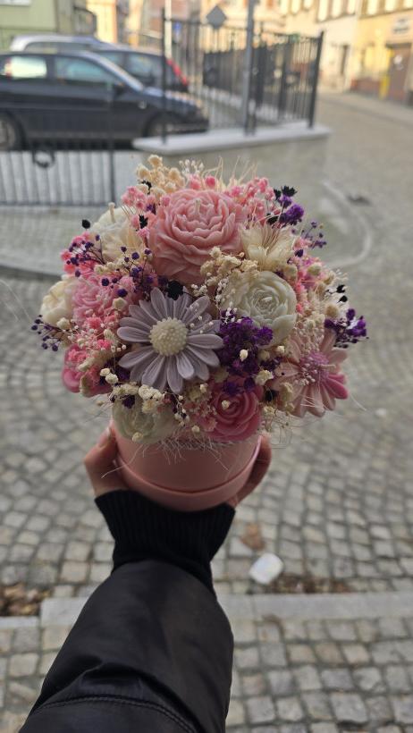 Box świece sojowe prezent mix kwiatów 