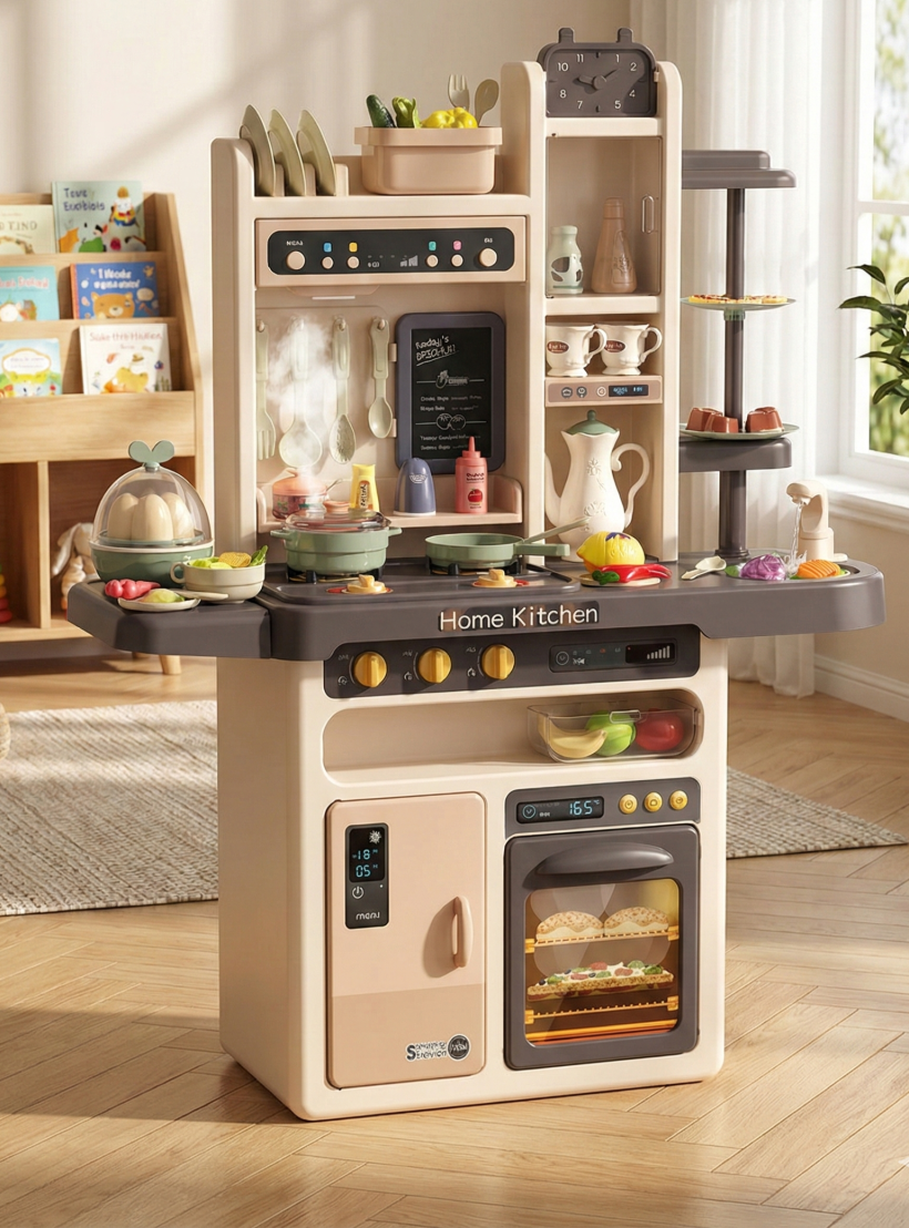 Duża kuchnia dla dzieci 65 Akcesoriów Światło Dźwięk