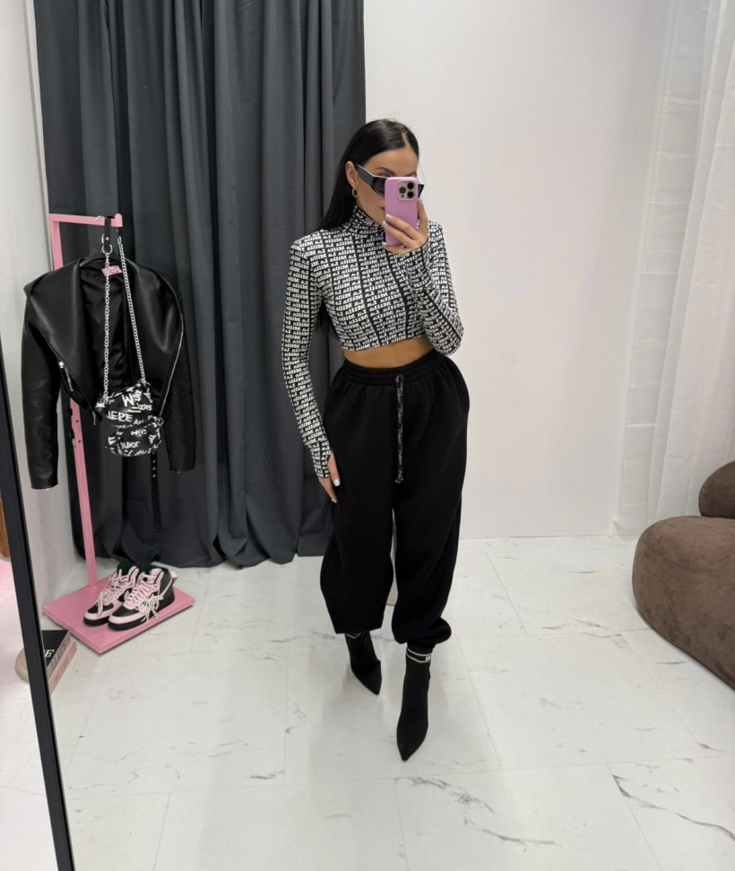 LA MILLA SPODNIE CZARNE DRESOWE ŚCIĄGACZ 