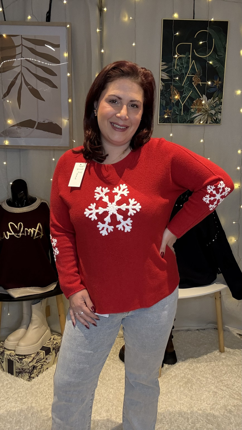 Pull flocon neige 36/44