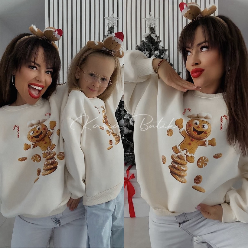 Bluza Bawełniana Lara Ciastek Śmietankowa