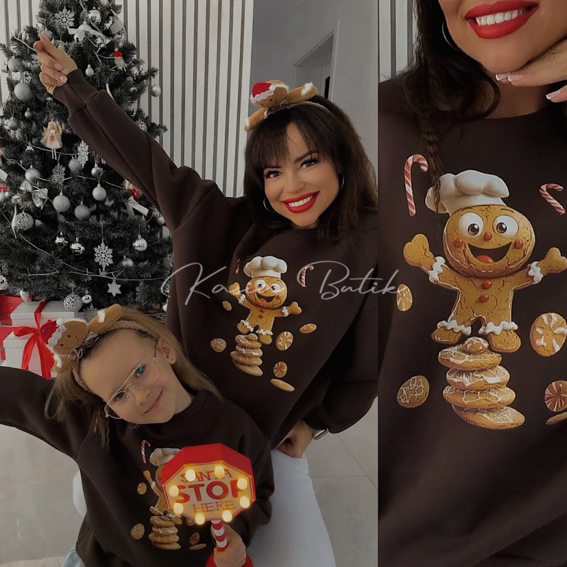 Bluza Bawełniana Lara Ciastek Czekoladowa