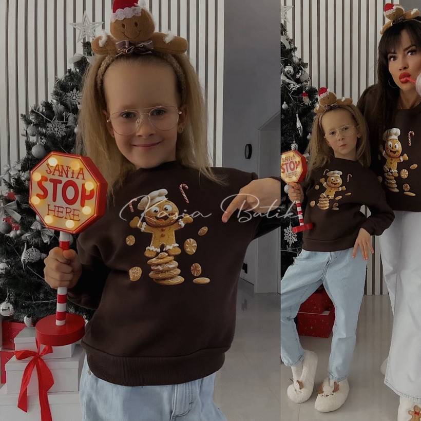 Bluza Bawełniana Lara Ciastek Czekoladowa KIDS