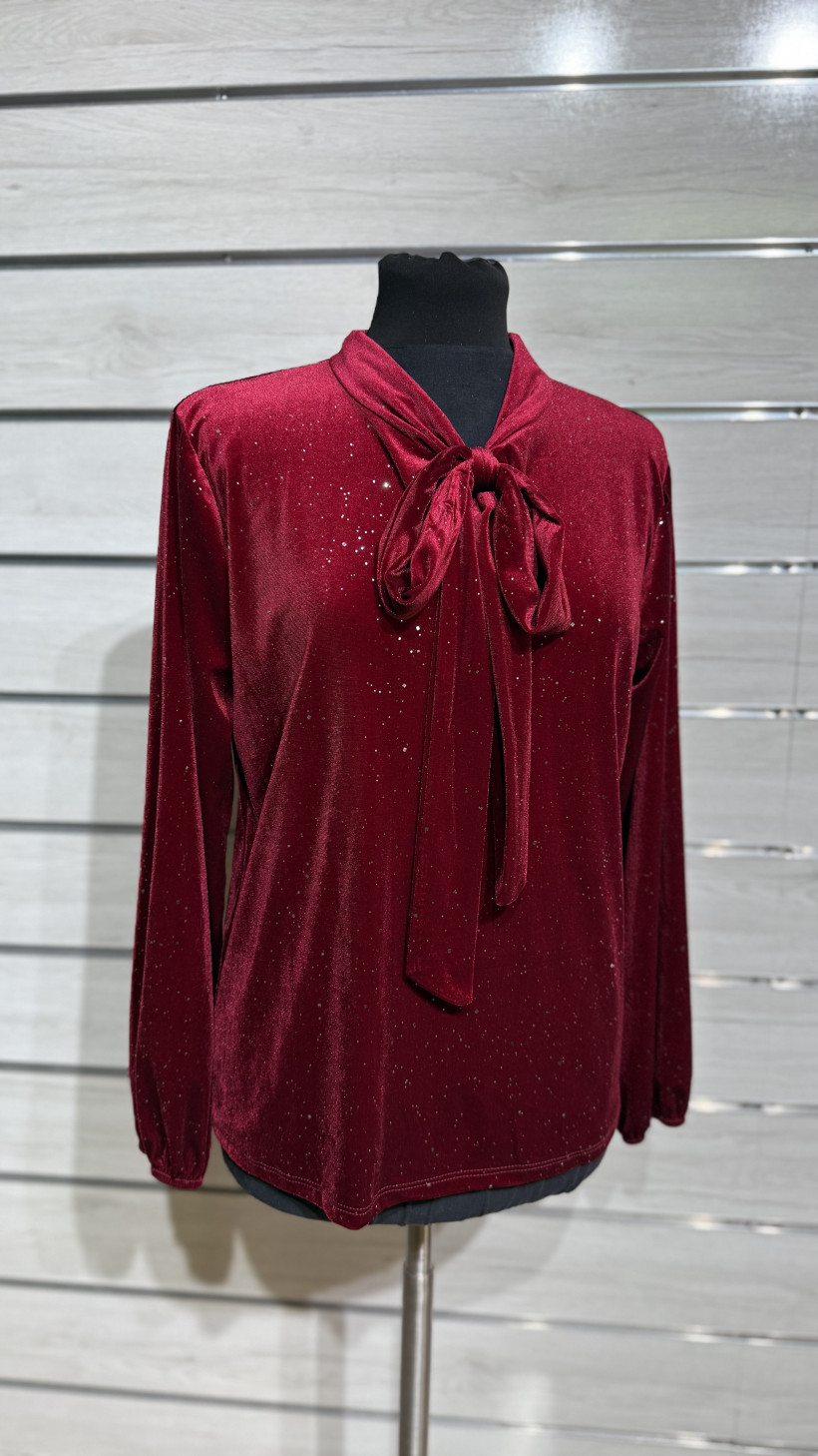 BLUSA BRILHANTE LAÇO NA GOLA