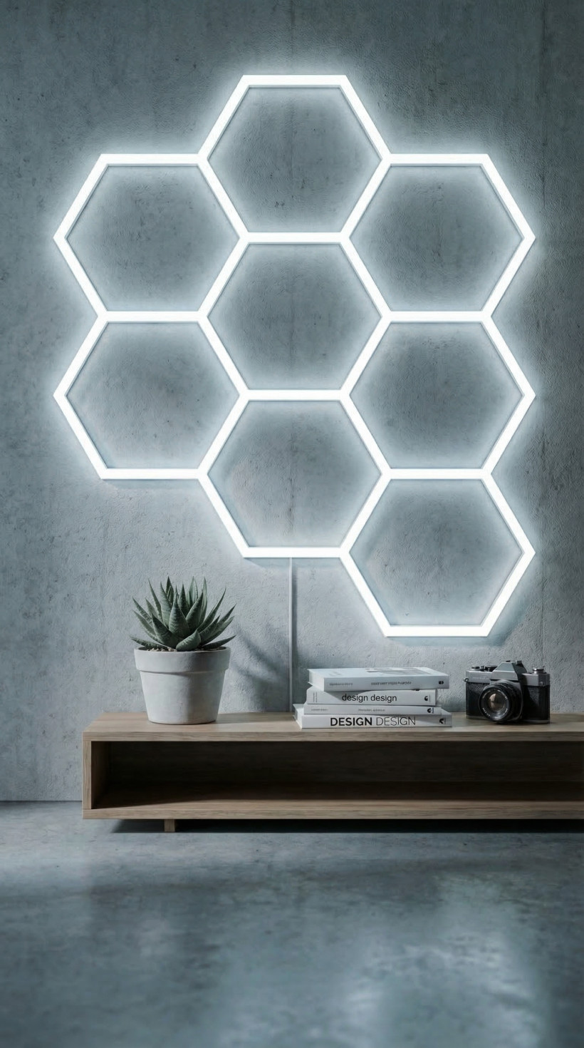 Lampa Hexagon LED 125W – oświetlenie 247x98cm