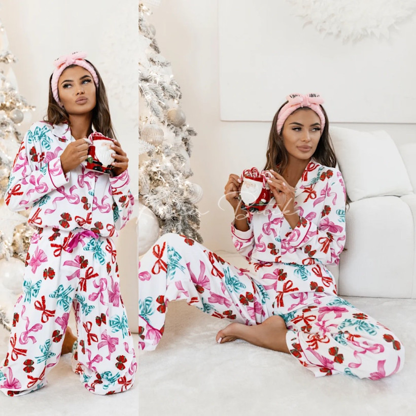 Piżamka Wiskozowa Tally Kokardki