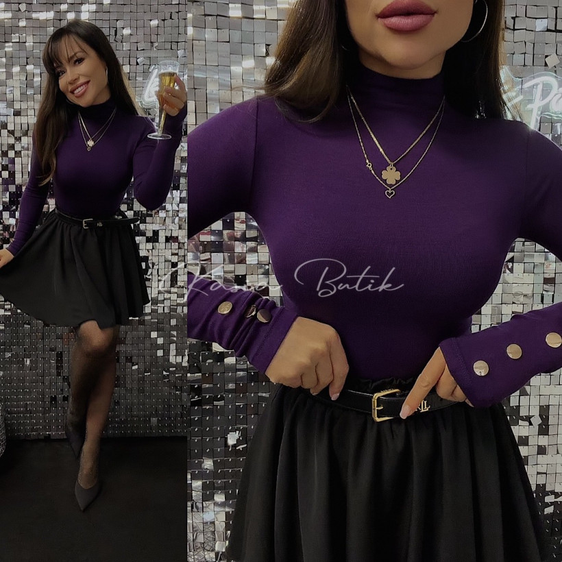 Półgolfik Wiskozowy Feliciana Śliwka