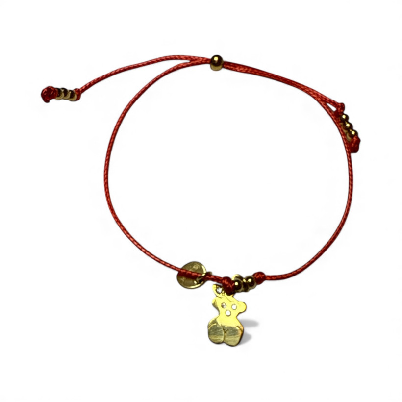 BRANSOLETKA MISIU CZERWONY SZNURECZEK