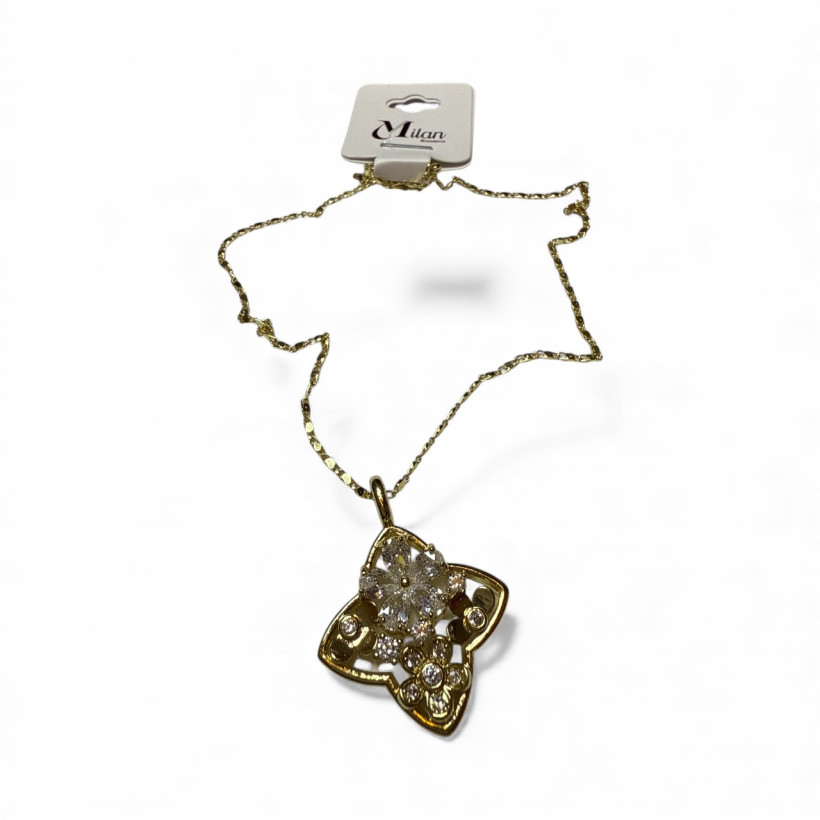 NASZYJNIK KWIAT DIAMENT BIAŁYVAN CLIFF