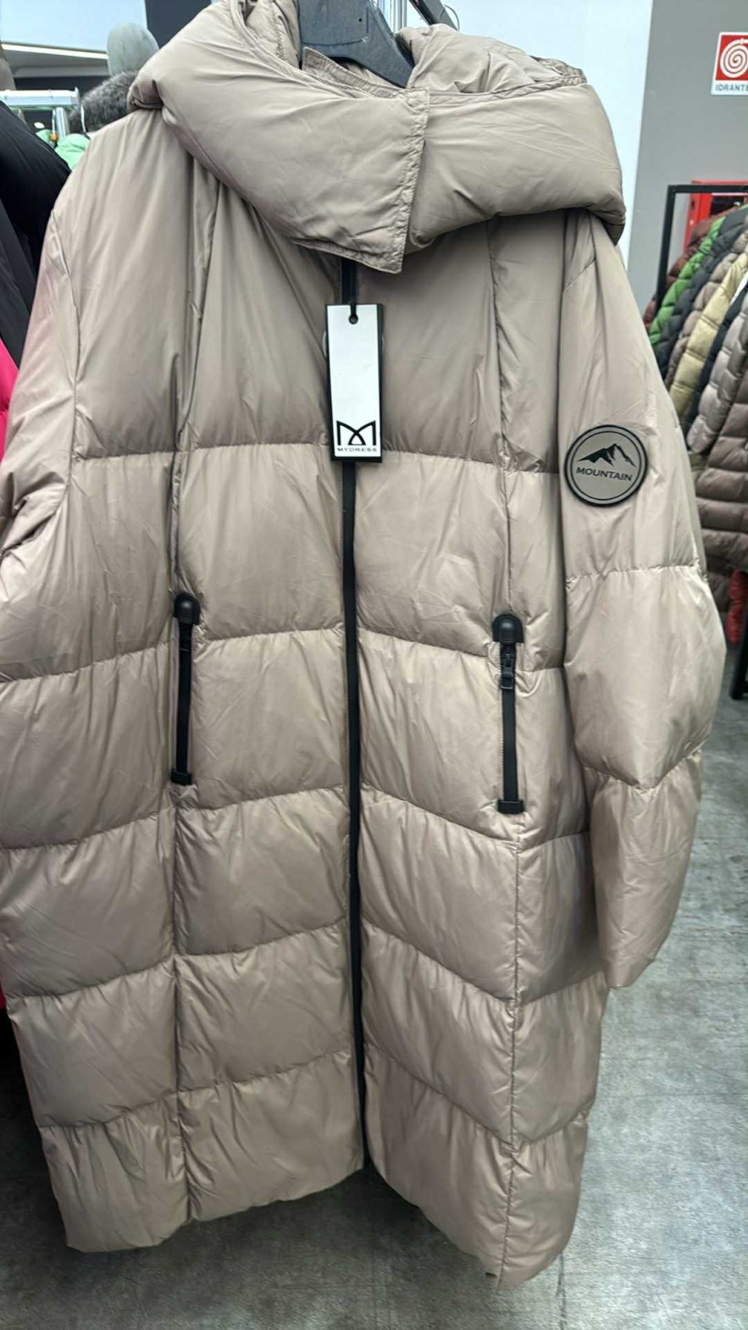 Italia nr 7 - Płaszczyk puchowy jednokolorowy -2xl - 2927 - fango