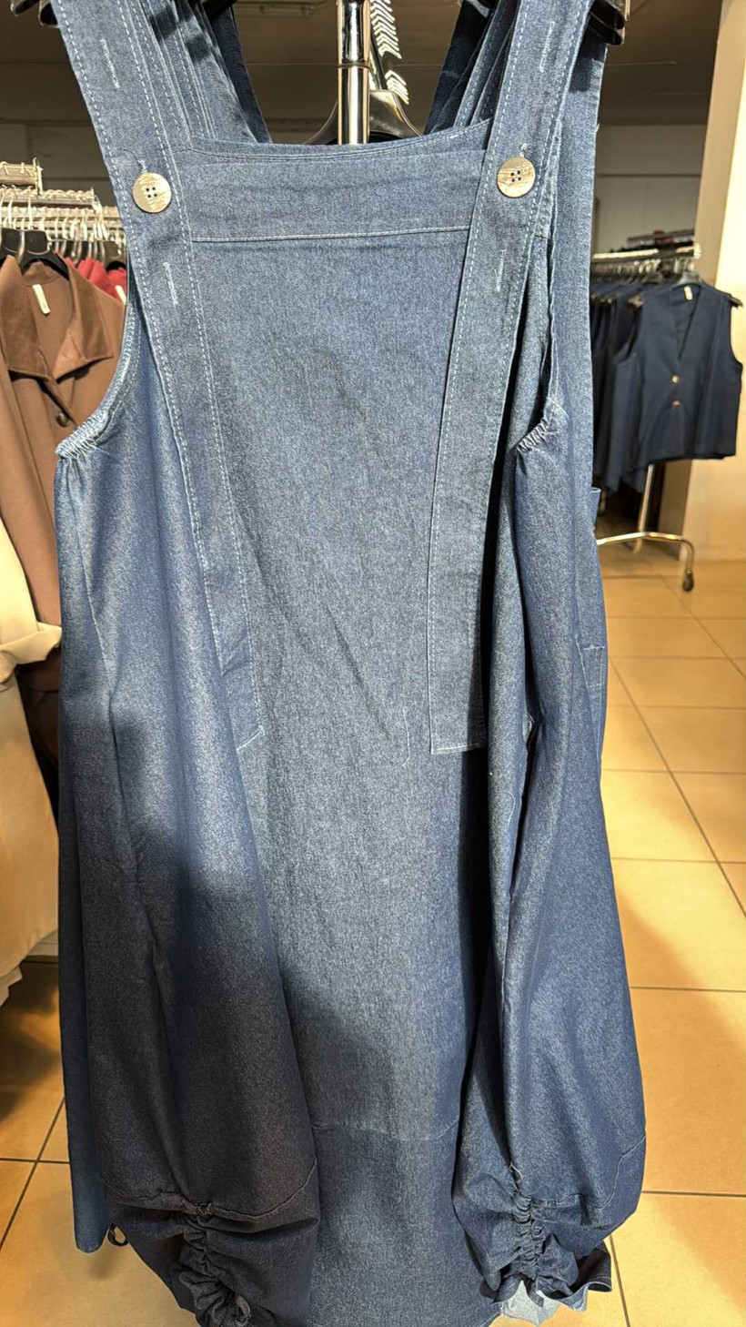 Italia nr 7 - Sukienka ogrodnicza jeansowa - 25283