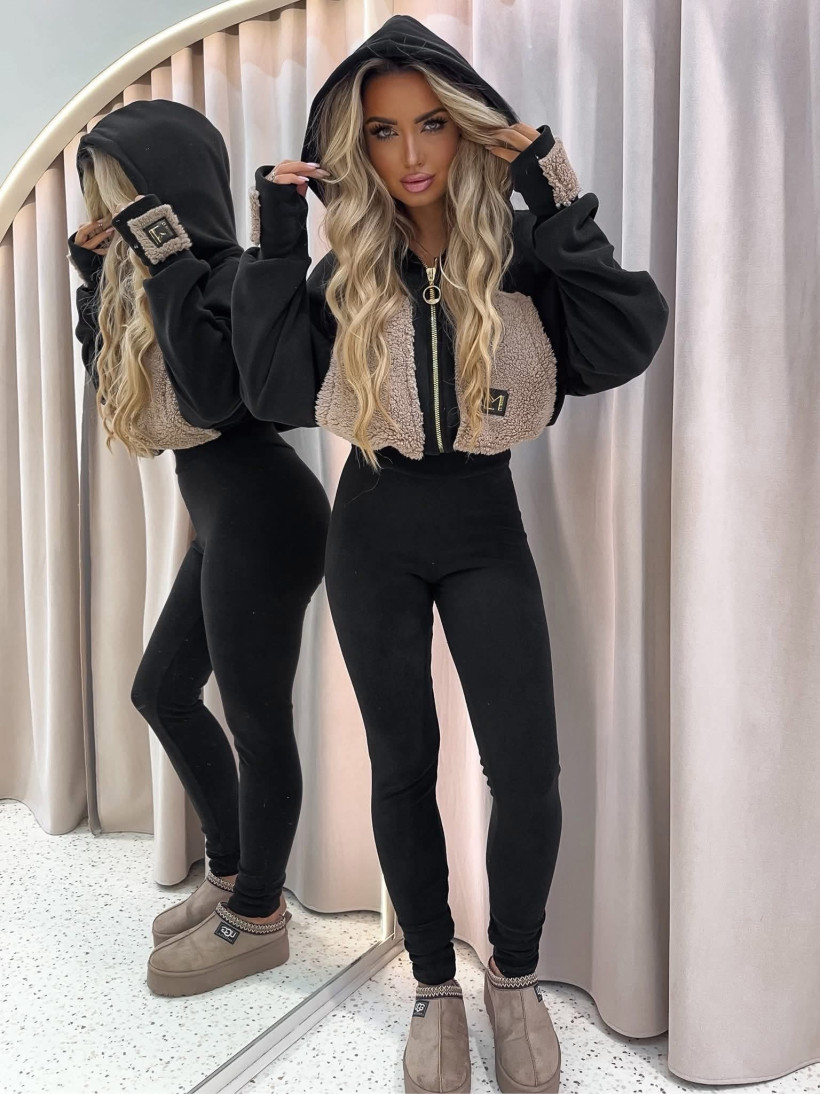 Komplet polarkowy La Monne czarny