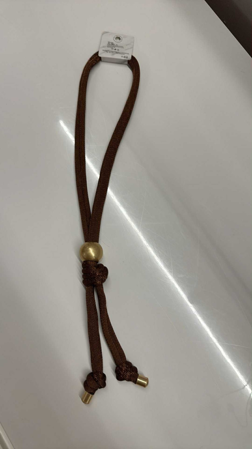 Italia nr 7 - Naszyjnik drucik ze złotą kulą  - 2061 - brąz