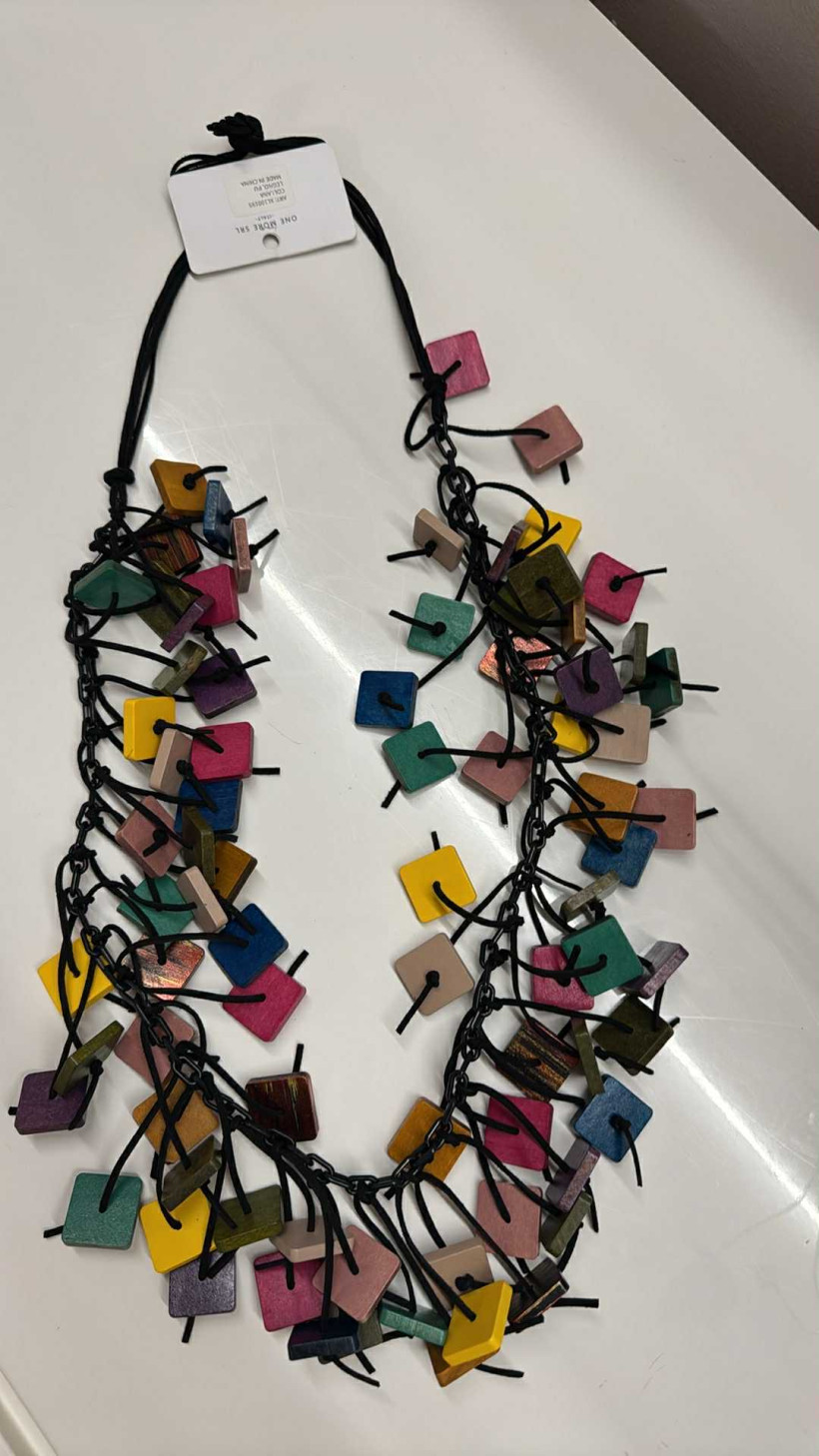 Italia nr 7 - Naszyjnik drucik ze złotą kulą  - 100195 - multikolor