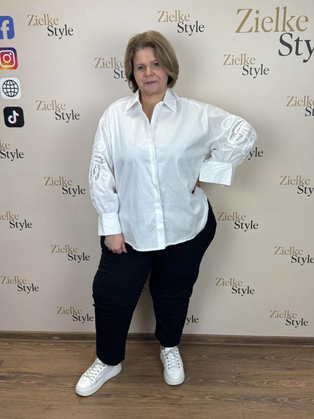 Italia nr 7 - Koszula biała - wyszywany rękaw Wł.150