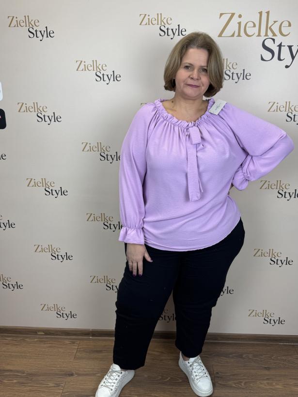 Italia nr 7 - Bluzka jednokolorowa, hiszpanka - 661547 - lila