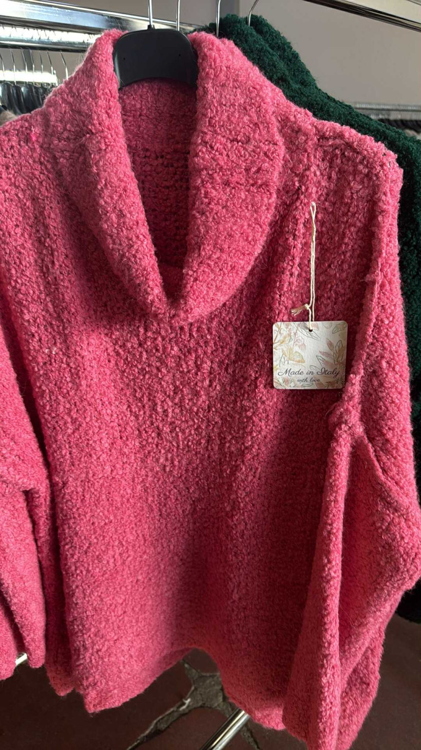 Italia nr.7 - Golf jednokolorowy buklowy - 25106 - róż