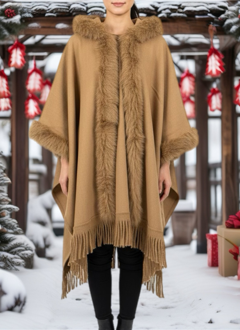 Cape chaude fausse fourrure TU ALL SIZE
