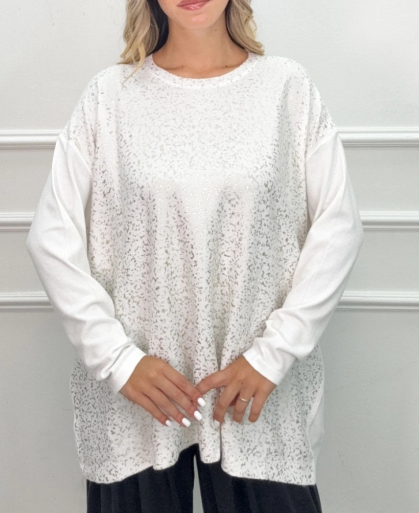 PULL AVEC IMPRIMÉ GOLD TU 38/48+