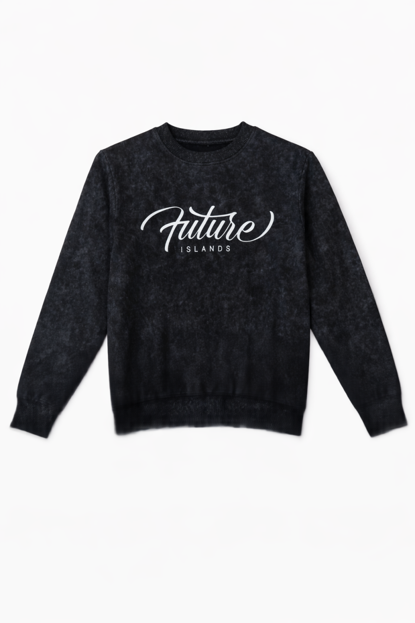 Bluza dekatyzowana FUTURE  ISLANDS -CZARNY