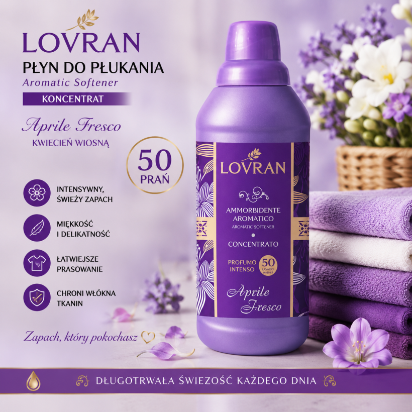 Lovran płyn do płukania 50pł 1,0l Aprile Fresco 