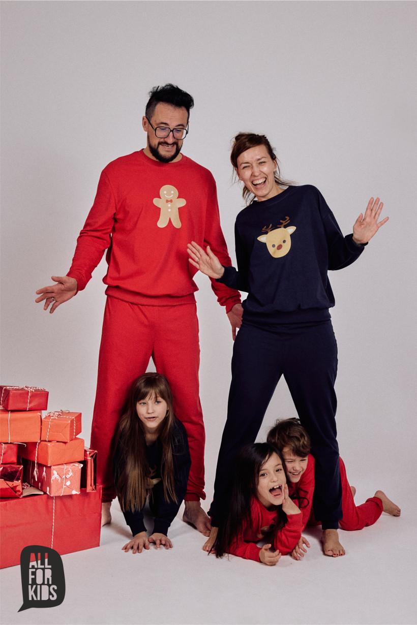 PIŻAMA CZERWONA CIASTEK TATA BOPOCO