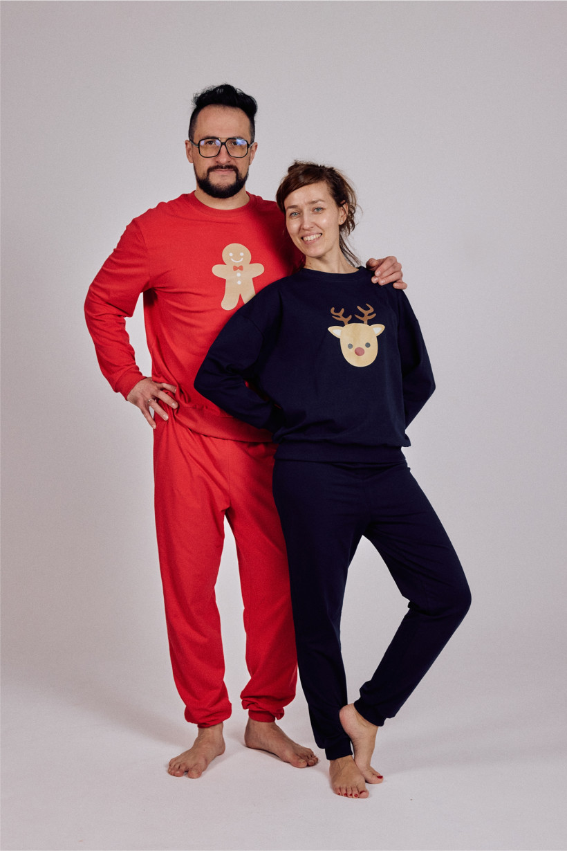 PIŻAMA GRANATOWA RENIFER MAMA BOPOCO