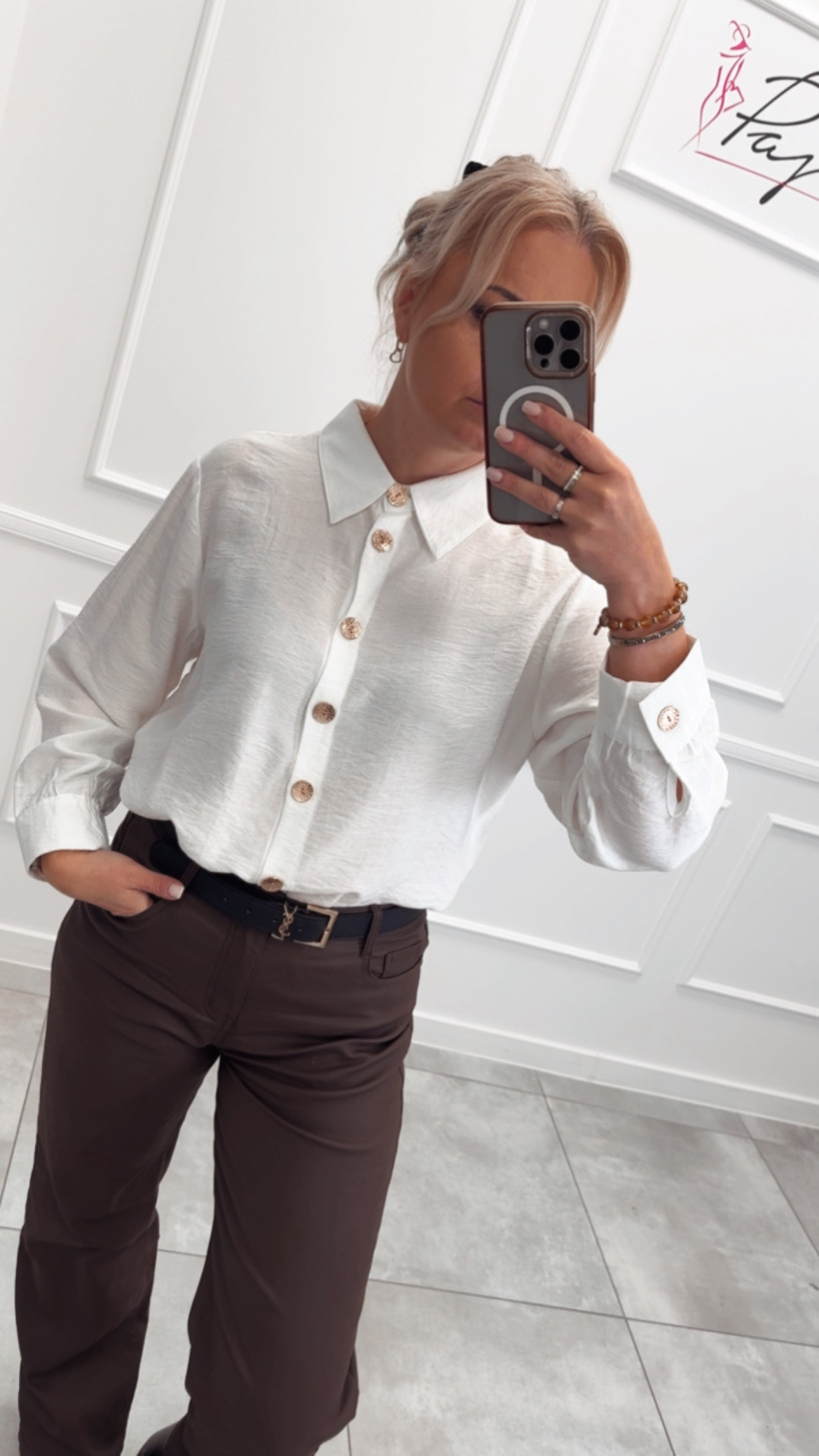 Koszula złote guziki 14116