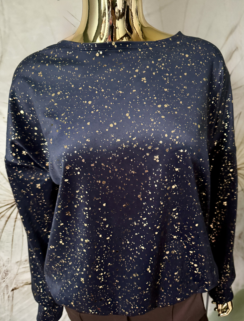 Bluzka welurowa z drobinkami  Minouu